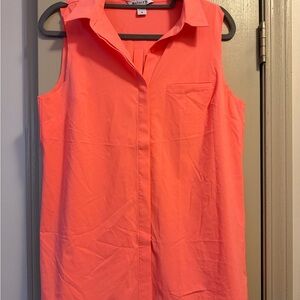 Athleta Coral Sleeveless Blouse